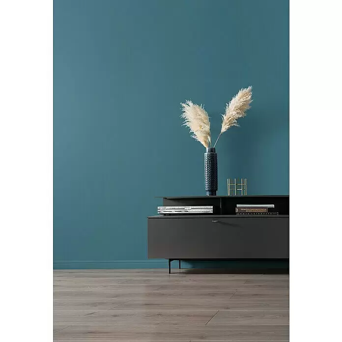 SCHÖNER WOHNEN-Farbe Wandfarbe Designfarbe - Charmantes Petrolblau, Matt, 2,5 l, Konservierungsmittelfrei - Stimmungsaufnahme