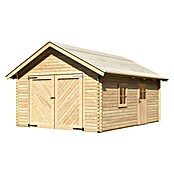 Karibu Blockbohlengarage (Holz, 19,4 m², Wandstärke: 40 mm, Satteldach)