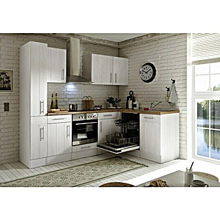 Respekta Premium Kutna kuhinja (Š x D: 250 x 172 cm, Bijele boje, S električnim uređajima)