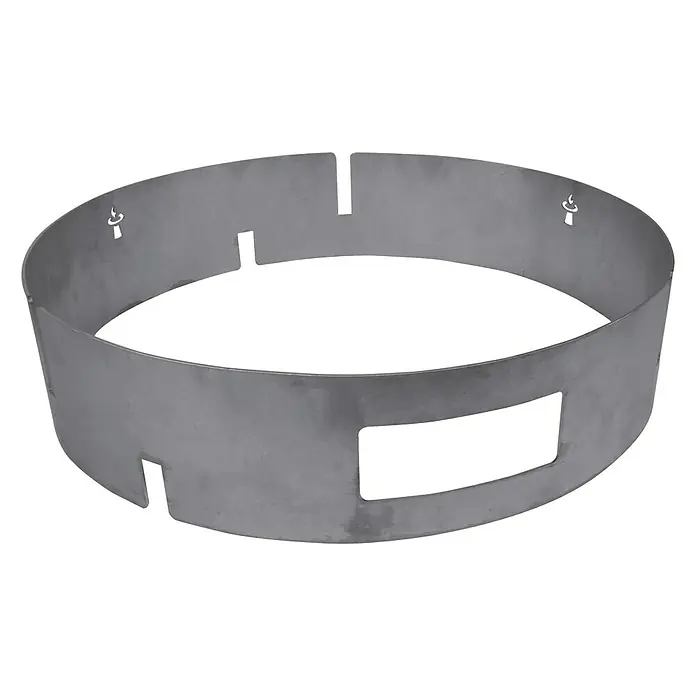Remundi Grillaufsatz L - Ø x H: 44,5 x 10,5 cm, Stahl - Metallring mit Aussparungen und Schlitzen, ideal für DIY-Projekte oder als industrielles Bauteil. Robuste Konstruktion für vielfältige Anwendungen.