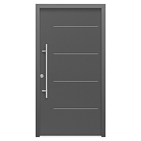 Splendoor Haustür Thermodoor PLUS SPLA (110 x 210 cm, DIN Anschlag: Links, Anthrazitgrau Feinstruktur)
