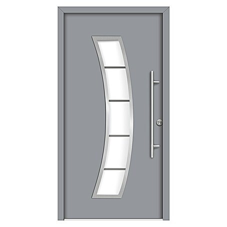 Splendoor Haustür Thermodoor PLUS SP10G (110 x 210 cm, DIN Anschlag: Rechts, Verkehrsgrau)