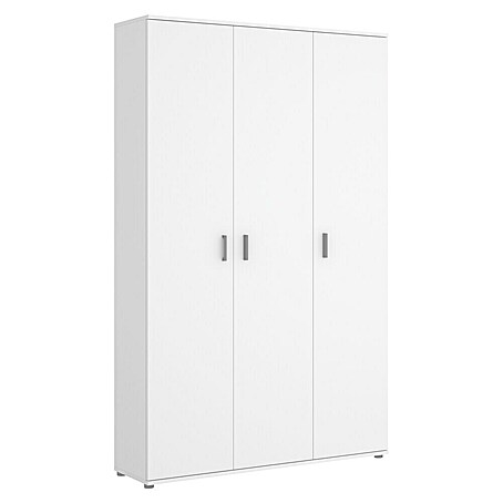 Dekit Armario multiusos de madera Fit (L x An x Al: 35 x 116 x 190 cm, Número de baldas: 4 ud., Blanco, Espesor: 16 mm)