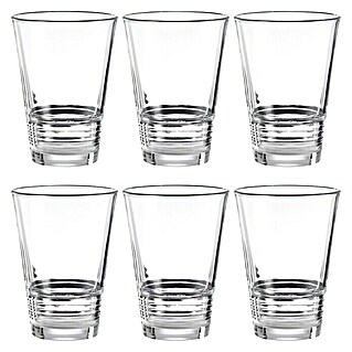 Set vasos de vidrio (6 ud., Ø x Al: 9 x 12 cm, Material: Vidrio)