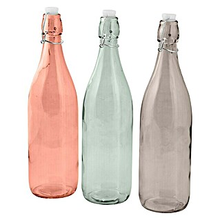 Botella de vidrio con cierre mecánico (1 l, Ø x Al: 8,5 x 32 cm)