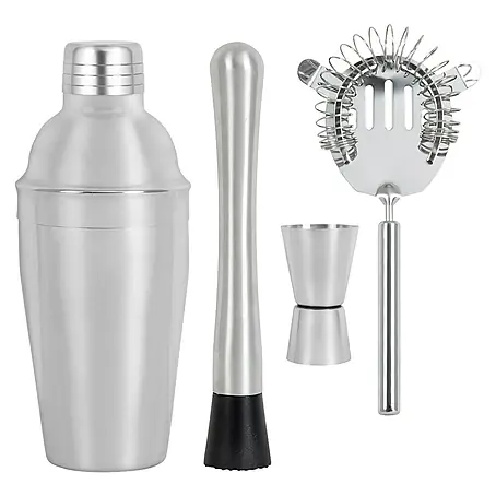 Vaso coctelera con utensilios
