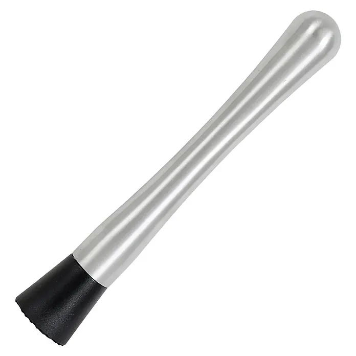 Vaso coctelera con utensilios - 500 ml, Metal, 4 pzs. - Este elegante mortero de metal con mango negro es ideal para triturar ingredientes para cócteles. Una herramienta imprescindible para cualquier bar.