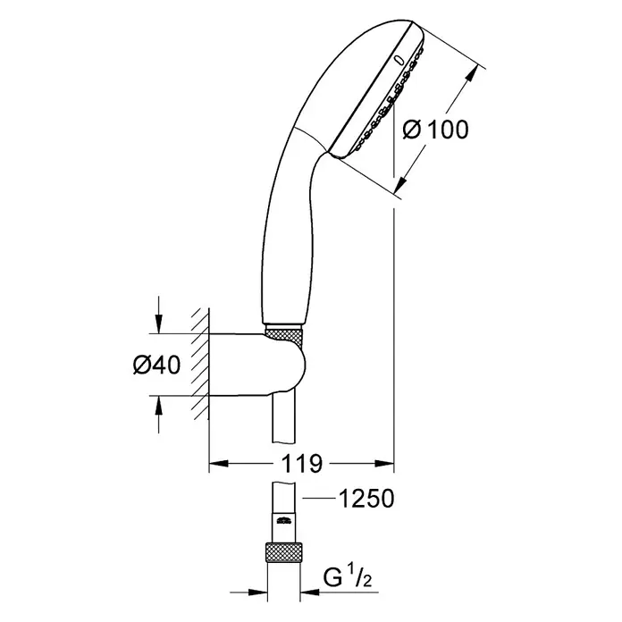Grohe Tempesta 100 Brause-SetAnzahl Funktionen: 2 Stk., Chrom