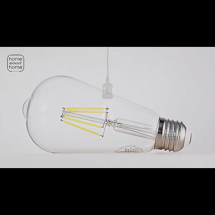 Home Sweet Home LED-Lampe (E27, Dimmbar, Neutralweiß, 700 lm, 6 W, Farbe: Klar) | BAUHAUS