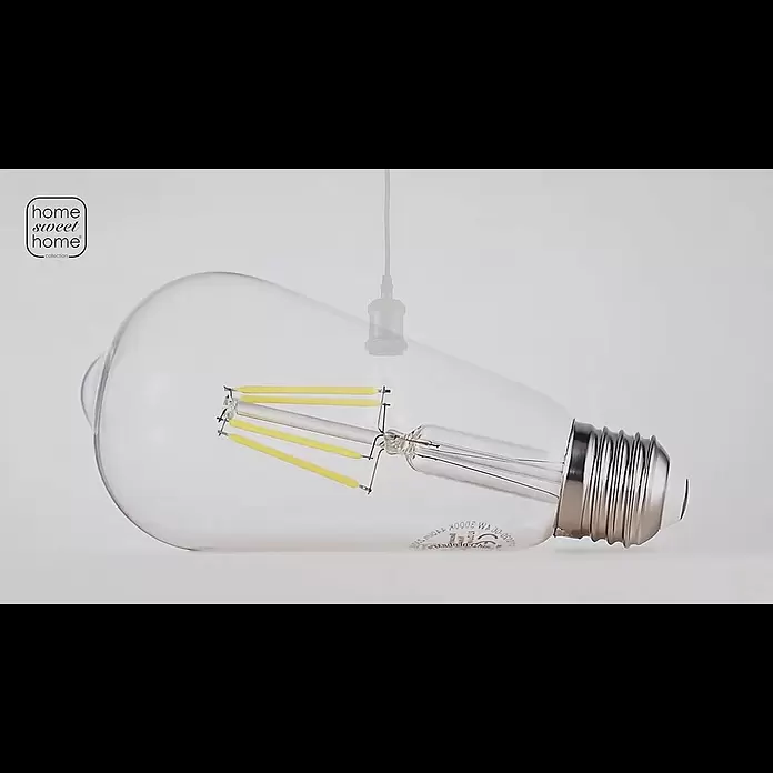 Home Sweet Home LED-Lampe - E27, Dimmbar, Neutralweiß, 700 lm, 6 W, Farbe: Klar - L110125-06 LED DROP DECO E27 ST64 6W 700LM 3000K DIMBAAR HELDER