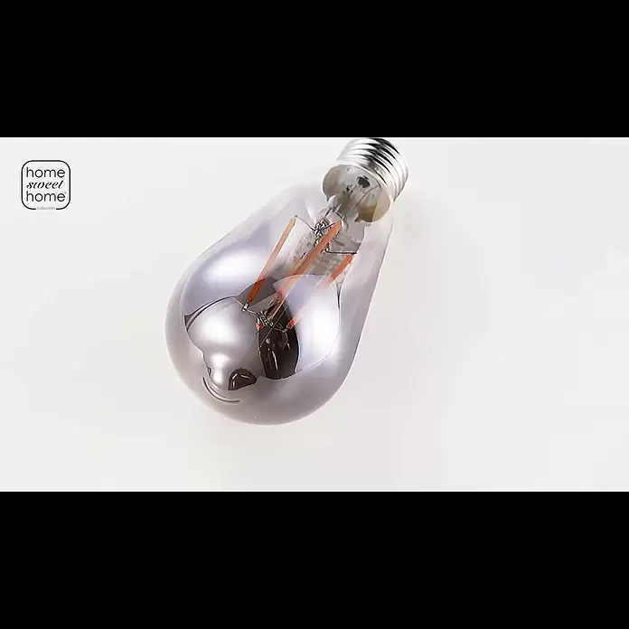 Home Sweet Home LED-Lampe Vintage Glühlampenform E27 - E27, Dimmbar, Warmweiß, 40 lm, 4 W - L110120-35 LED DROP DECO E27 ST64 4W 150LM 1800K ROOK