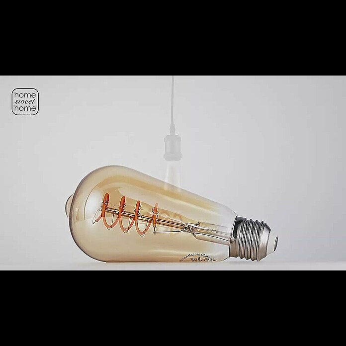 Home Sweet Home LED-Lampe Vintage Glühlampenform E27 (E27, Dimmbar, Warmweiß, 140 lm, 4 W, Farbe: Gold) | BAUHAUS