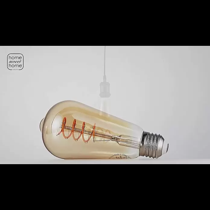 Home Sweet Home LED-Lampe Vintage Glühlampenform E27 - E27, Dimmbar, Warmweiß, 140 lm, 4 W, Farbe: Gold - L110127-23 LED DROP SPIRAL E27 ST64 4W 280LM 2700K DIM AMBER