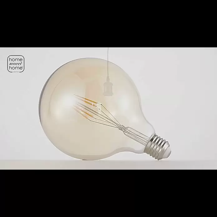 Home Sweet Home LED-Lampe Globe-Form E27 - E27, Dimmbar, Warmweiß, 400 lm, 4 W, Durchmesser: 12,5 cm - L111030-20 LED CARBON A E27 G125 4W 400LM 2700K DIMBAAR AMBER