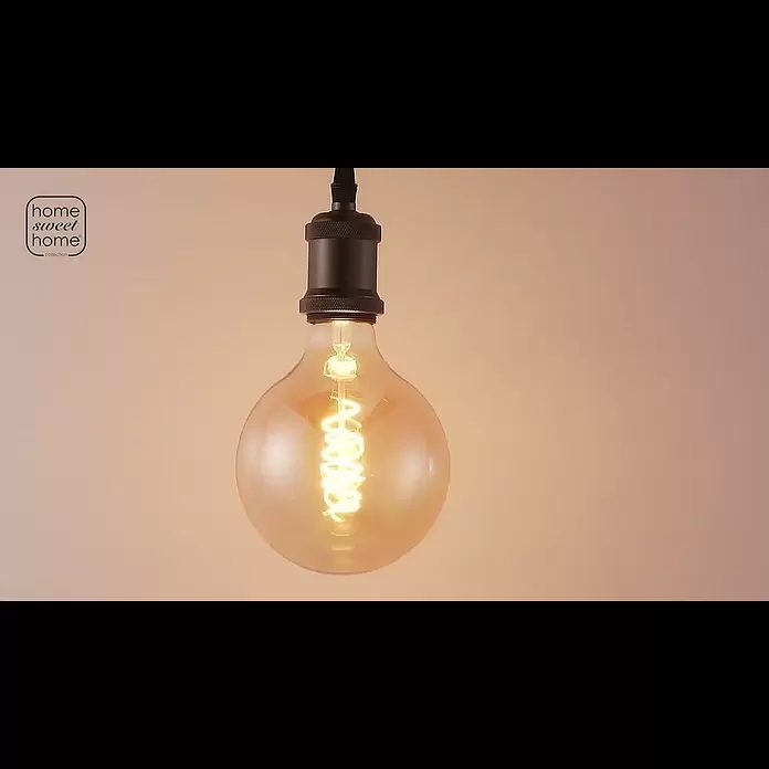Home Sweet Home LED-Lampe Vintage Globe-Form E27 - E27, Dimmbar, Warmweiß, 140 lm, 4 W, Globe - L211802-23 LED SPIRAL E27 G125 4W 280LM 2700K DIMBAAR AMBER