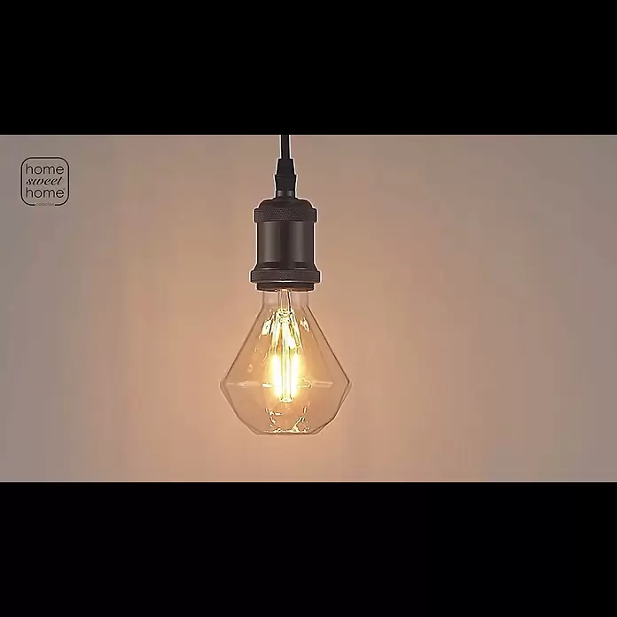 Home Sweet Home LED-Lampe Edison - E27, Nicht Dimmbar, Warmweiß, 160 lm, 2 W, Diamant - L110140-23 LED LM DIAMANT 2W 160LM AMBER