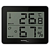 Technoline Termometar (LCD zaslon, Na baterijski pogon, Crna, 10 x 1 x 8,1 cm)