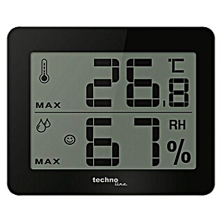 Technoline Termometar (LCD zaslon, Na baterijski pogon, Crne boje, 10 x 1 x 8,1 cm)