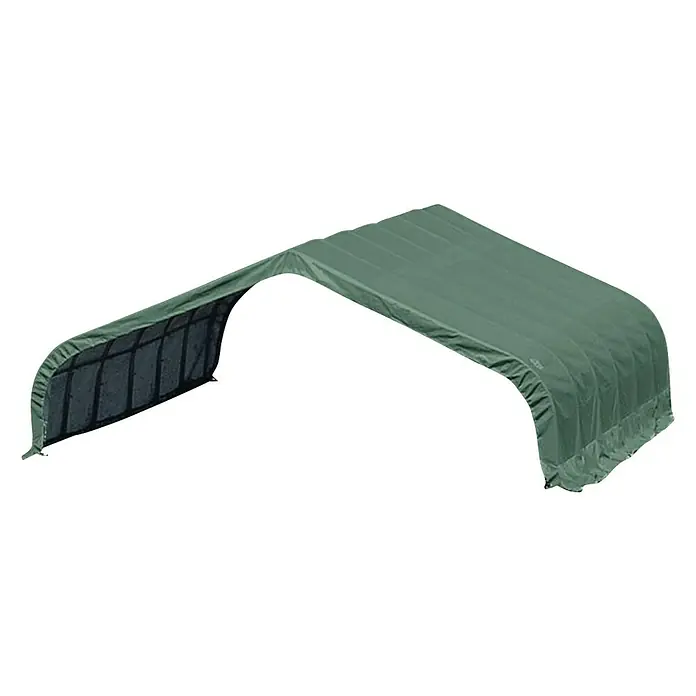 ShelterLogic Garage - Außenmaß inkl. Dachüberstand (B x T): 670 x 610 cm, Kunststoff, Grün - Abdeckung einer tragbaren Garage, die Schutz vor den Elementen bietet und für den Einsatz im Freien konzipiert ist.