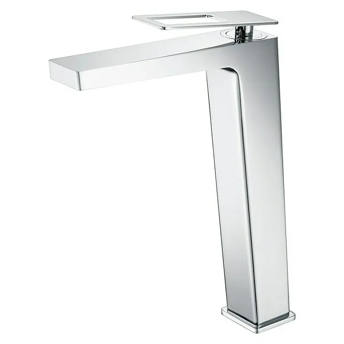 Imex Suecia Grifo de lavabo alto - Cromo - Moderno grifo alto para lavabo con acabado cromado. El diseño elegante y cuadrado del grifo añade un toque de estilo contemporáneo.