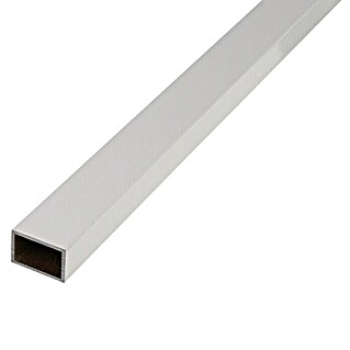 Stabilit Tubo de forma cuadrada (L x An x Al: 1.000 x 50 x 20 mm, Aluminio, Plateado, Anodizado)