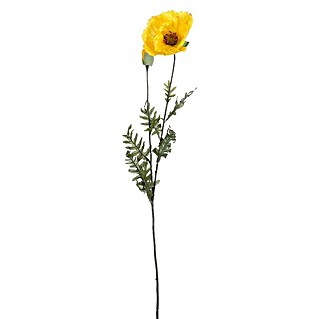 Flor artificial Amapola (Amarillo, 115 cm, Plástico)