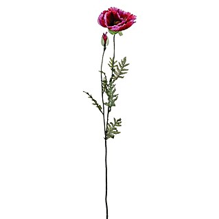 Flor artificial Amapola (Rosa, 115 cm, Plástico)