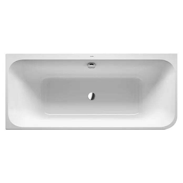 Duravit Happy D.2 Badewanne - 180 x 80 cm, Sanitäracryl, Weiß, Links - Weisse Badewanne mit mittigem Abfluss für entspannende Bäder. Das moderne Design fügt sich nahtlos in jedes Badezimmer ein.