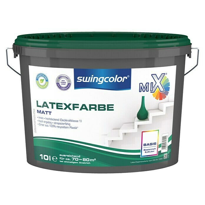 swingcolor Mix Latexfarbe (Basismischfarbe, 10 l, Matt)