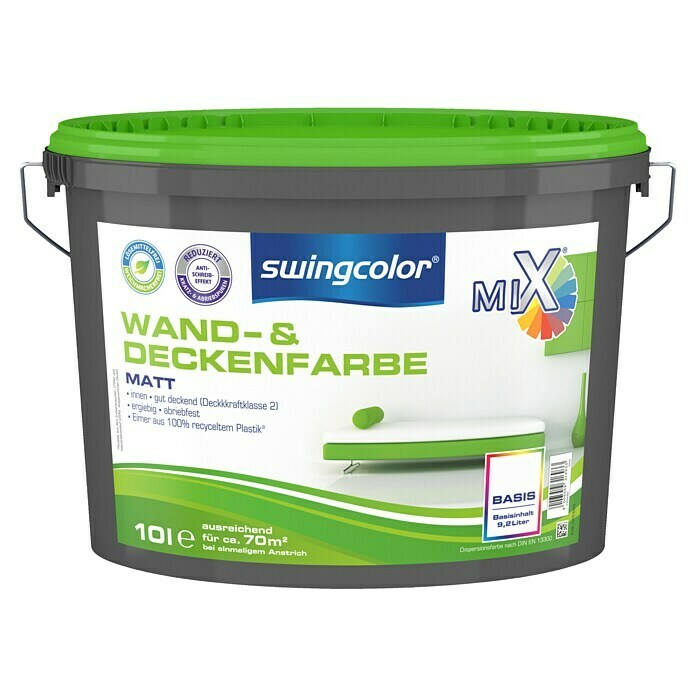 swingcolor Mix Wandfarbe Basis 4 (Basismischfarbe, 10 l, Matt)