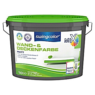swingcolor Mix Wandfarbe Wand- & Deckenfarbe (Basismischfarbe 4, 10 l, Matt)