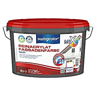 swingcolor Mix Reinacrylat-Fassadenfarbe (Basismischfarbe 1, 5 l, Matt)