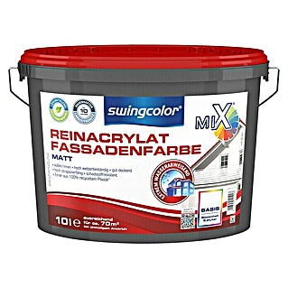 swingcolor Mix Reinacrylat-Fassadenfarbe (Basismischfarbe 1, 10 l, Matt)