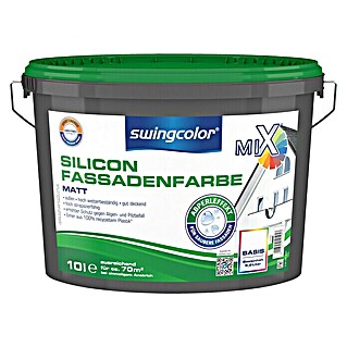 swingcolor Mix Silikon-Fassadenfarbe (Basismischfarbe 1, 10 l, Matt)