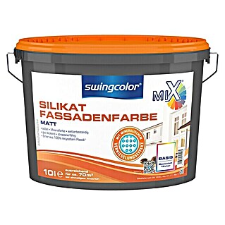 swingcolor Mix Silikat-Fassadenfarbe (Basismischfarbe 4, 10 l, Matt)