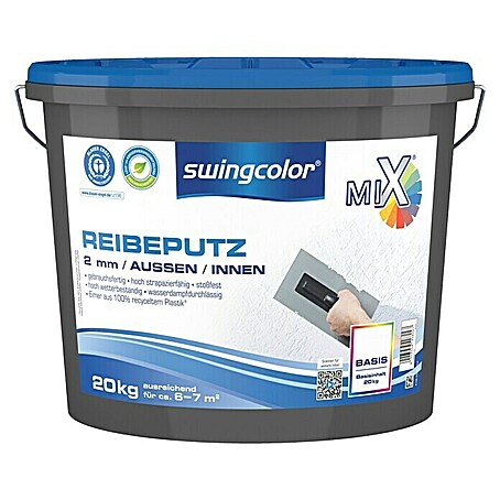 swingcolor Mix Reibeputz (Basismischfarbe 5, 20 kg, Korngröße: 2 mm, Konservierungsmittelfrei)