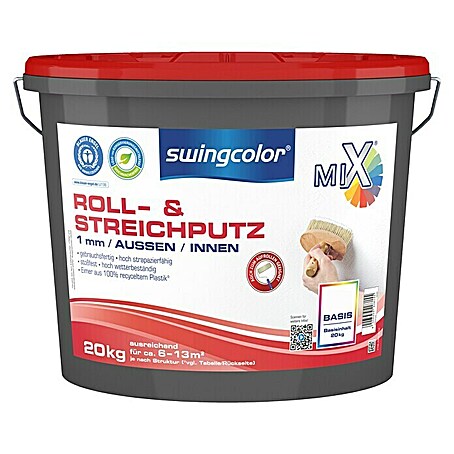 swingcolor Mix Roll- & Streichputz (Basismischfarbe 5, 20 kg, Konservierungsmittelfrei)
