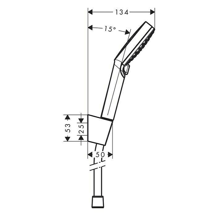 Hansgrohe Crometta Brause-Set Vario (Anzahl Funktionen: 2, Durchmesser Handbrause: 10 cm, Chrom/Weiß)