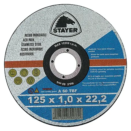 Stayer  Disco de corte Extrafino Inox