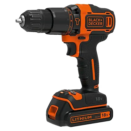 Black+Decker  Taladro atornillador percutor de batería BDCHD18KB2