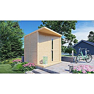 Bertilo Gerätehaus Concept Design (Außenmaß inkl. Dachüberstand (B x T): 237 x 310 cm, Holz, Natur)