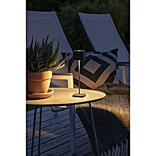 Konstsmide Accu-tafellamp Capri Mini (2,2 W, l x b x h: 7 x 7 x 25 cm, Zwart, Meerkleurig, Met accuvoeding)