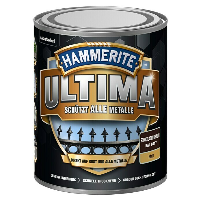 Hammerite Metall-Schutzlack ULTIMA (RAL 8017, Schokoladenbraun, 750 ml, Matt)