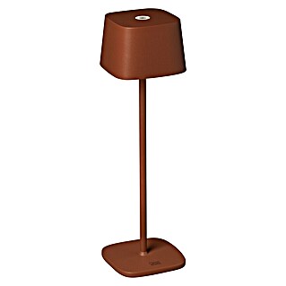 Konstsmide Accu-tafellamp Capri (2,2 W, l x b x h: 10 x 10 x 36 cm, Bruin)