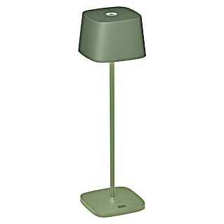 Konstsmide Accu-tafellamp Capri (2,2 W, l x b x h: 10 x 10 x 36 cm, Groen)