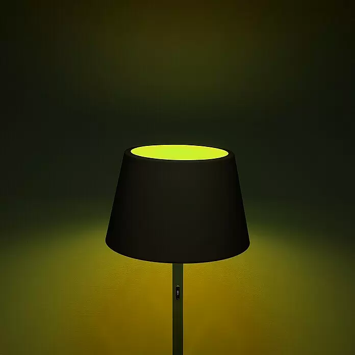 Konstsmide Außenleuchte Pomezia - Akkubetrieben, 10 W, RGBW, 35 x 35 x 150 cm, Mit Leuchtmittel, Schwarz - Detailaufnahme