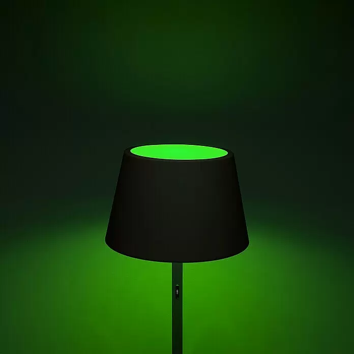 Konstsmide Außenleuchte Pomezia - Akkubetrieben, 10 W, RGBW, 35 x 35 x 150 cm, Mit Leuchtmittel, Schwarz - Detailaufnahme