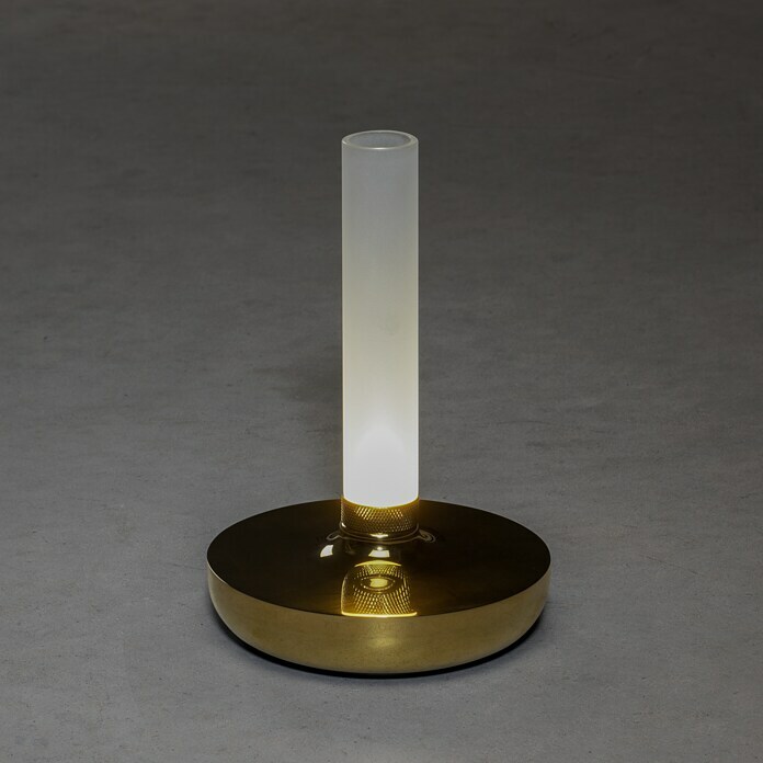 Konstsmide Akku-Tischleuchte Biarritz (L x B x H: 13,5 x 13,5 x 20,5 cm, Gold) | BAUHAUS