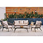 Loungemöbel-Set Margrethe (4 -tlg., Polyrattan, Braun) | BAUHAUS