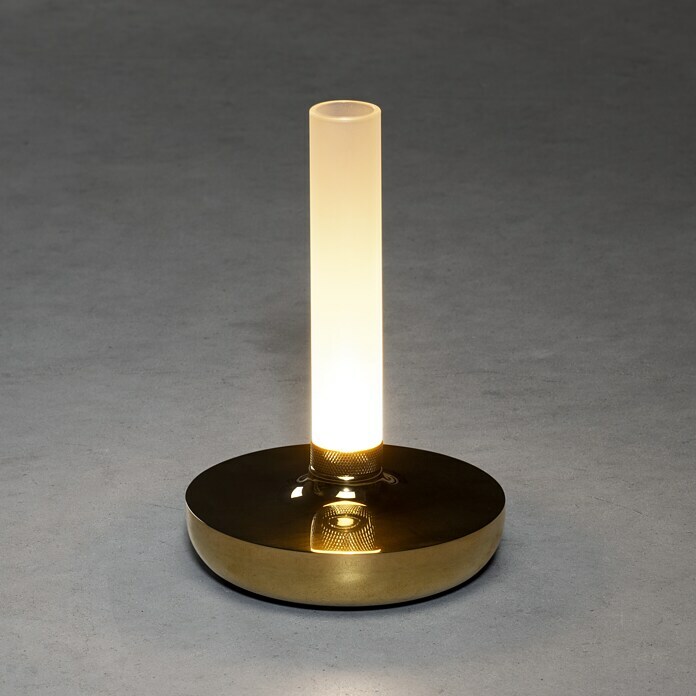 Konstsmide Akku-Tischleuchte Biarritz (L x B x H: 13,5 x 13,5 x 20,5 cm, Gold) | BAUHAUS